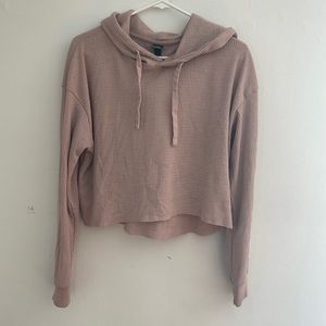 Cropped waffle hoodie, Wild Fable size small, dusty pink